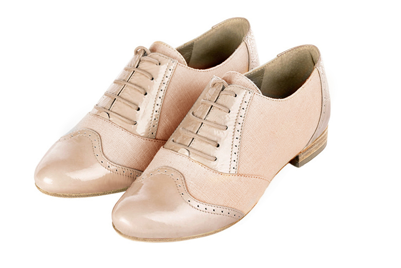 Powder pink dress lace-up shoes for women - Florence KOOIJMAN